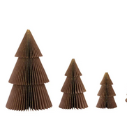 Paper Folding Honeycomb Trees w/ Gold Glitter