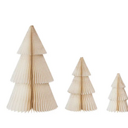 Paper Folding Honeycomb Trees w/ Gold Glitter