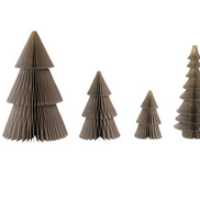 Paper Folding Honeycomb Trees w/ Gold Glitter