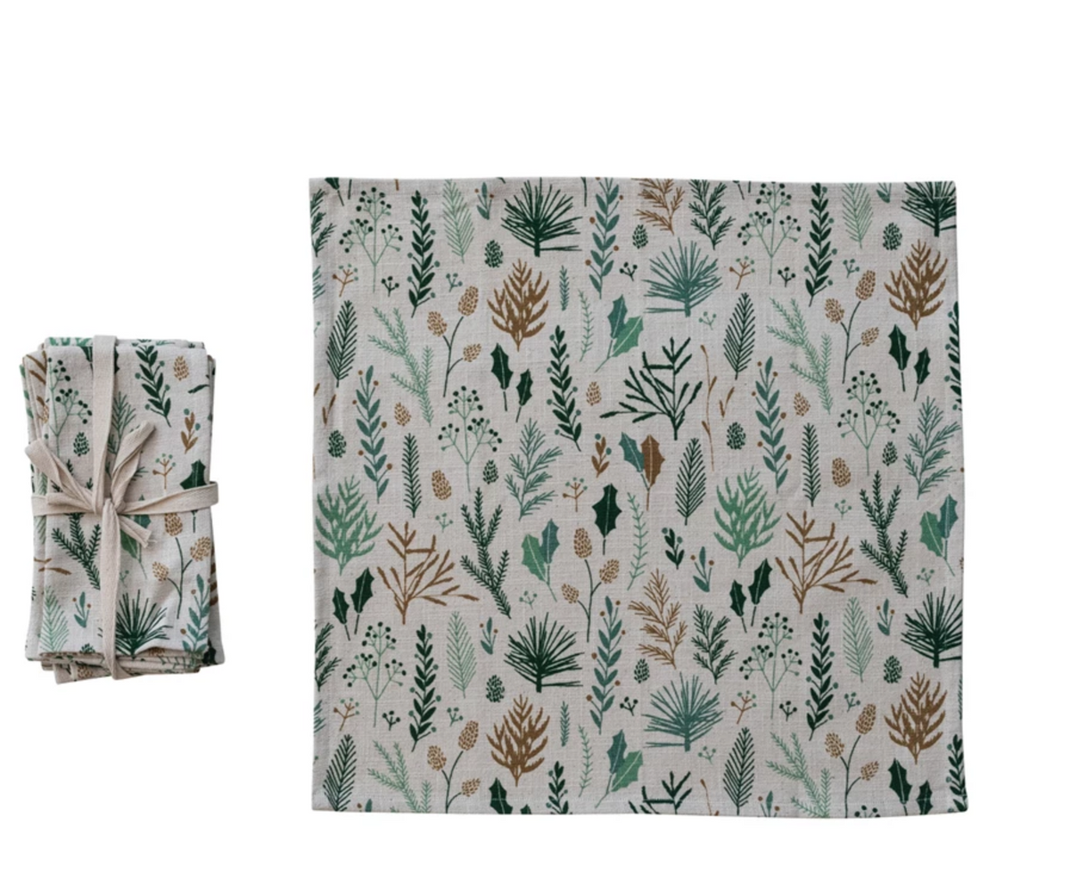 Cotton Printed Botanical Napkins
