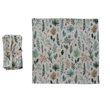 Cotton Printed Botanical Napkins
