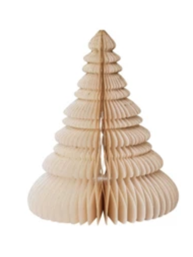 Paper Folding Honeycomb Trees with Gold Glitter