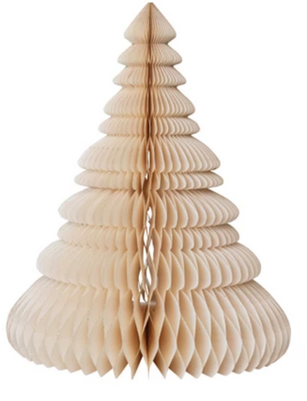 Paper Folding Honeycomb Trees with Gold Glitter