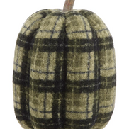 Two Tone Green Plaid Pumpkin