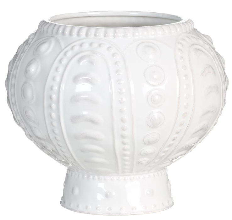 Cream Antique Ceramic Vase