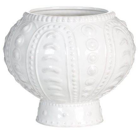 Cream Antique Ceramic Vase