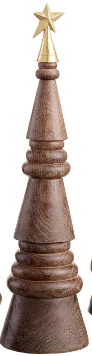 Wooden Topiary Tree With Star