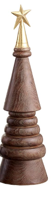 Wooden Topiary Tree With Star