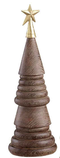 Wooden Topiary Tree With Star