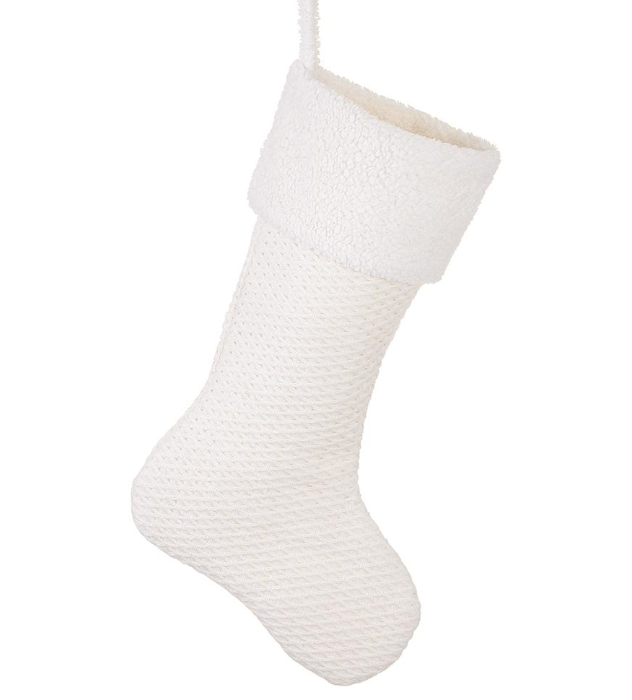 Ivory Waffle Weave Stocking