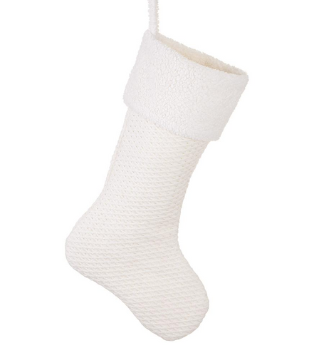 Ivory Waffle Weave Stocking