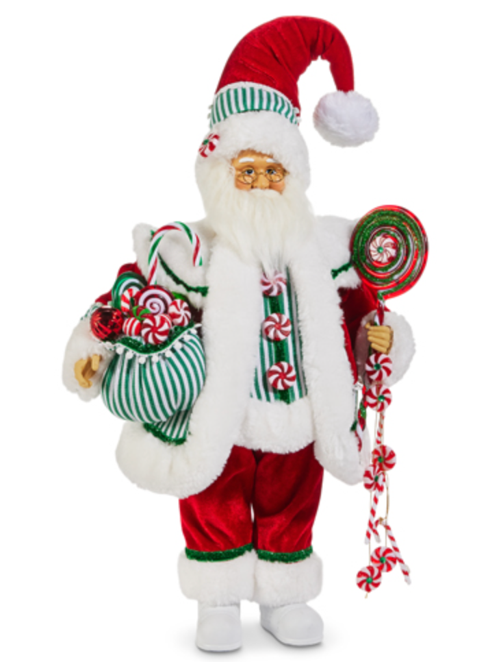 Peppermint Santa 18"