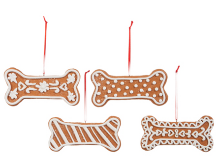 Gingerbread Dog Bone Ornament