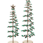 Red and Green Spiral Jeweled Tree
