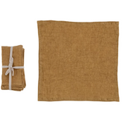 Set of 4 Stonewashed Linen Napkins