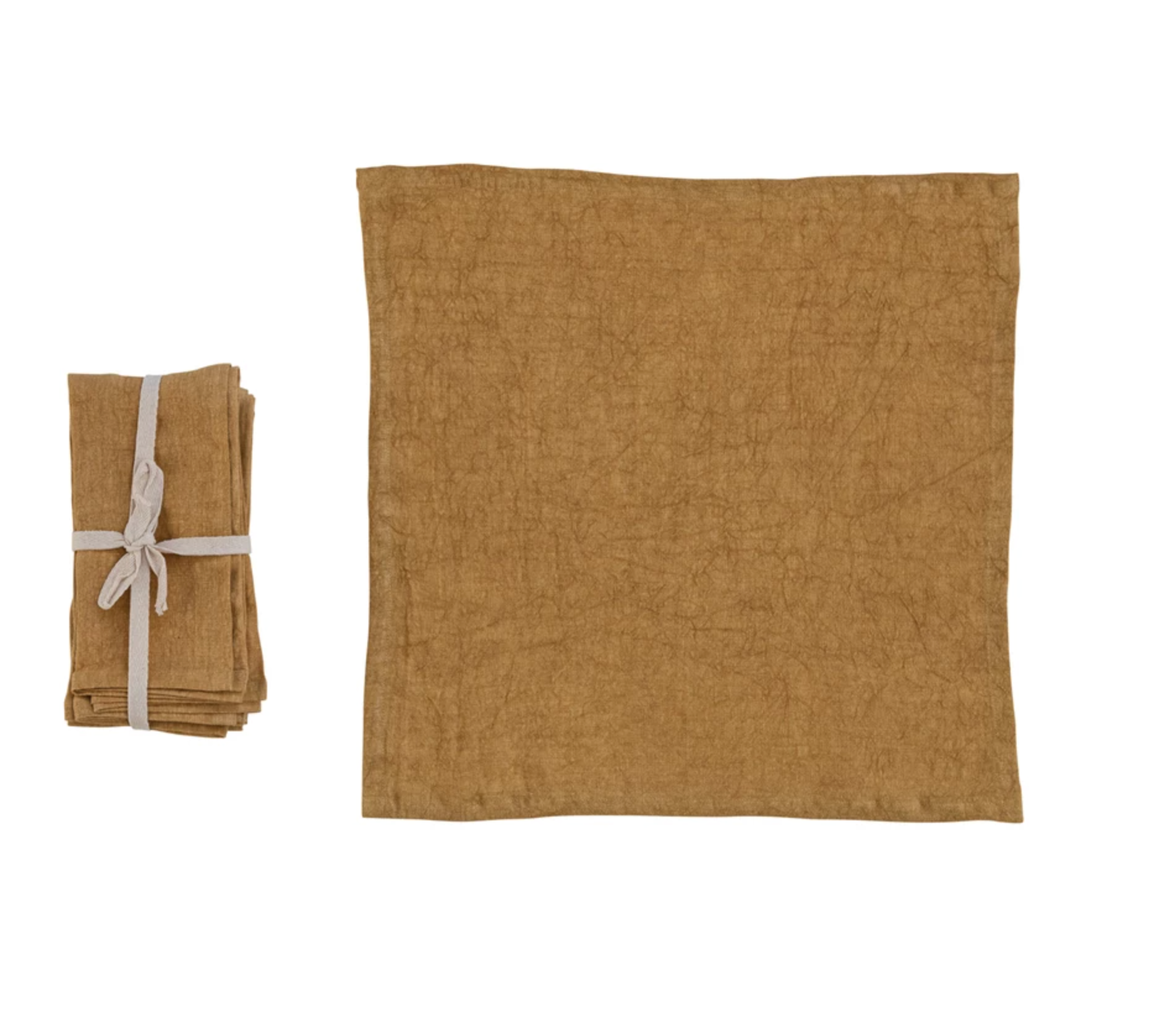 Set of 4 Stonewashed Linen Napkins