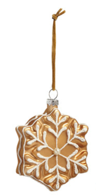 4" Gingerbread Glass Ornament