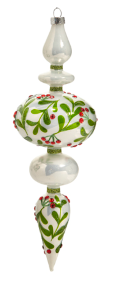 9.75" Botanical Leaf Finial Ornament