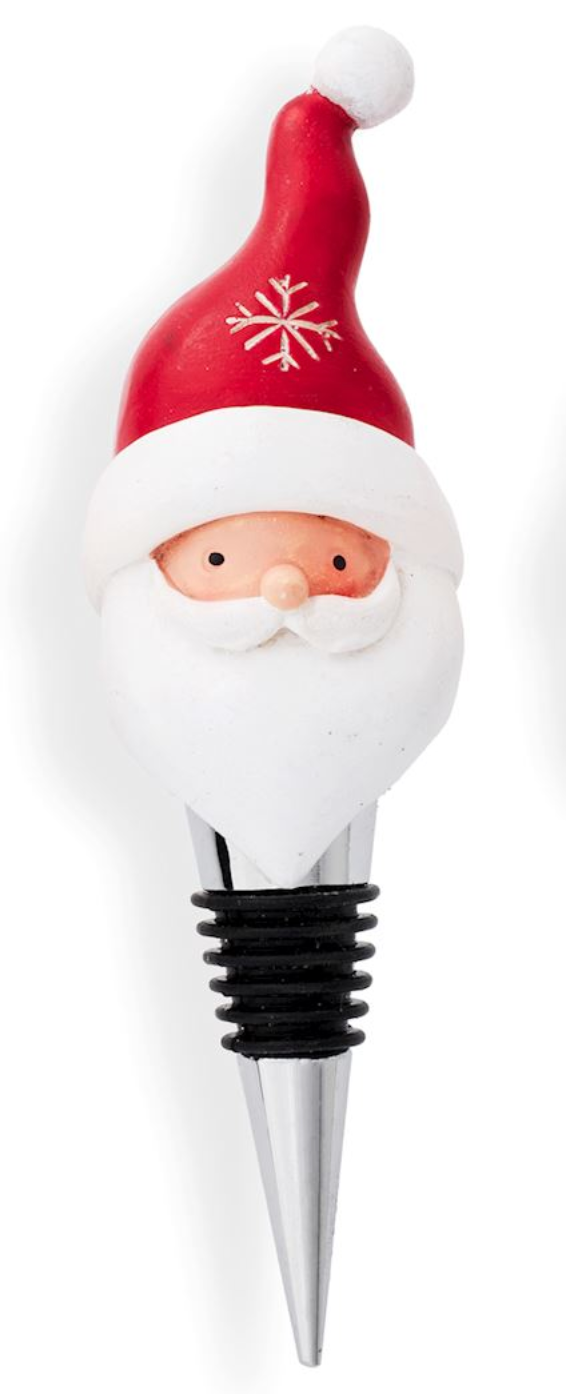 Smiling Santa Bottle Stopper