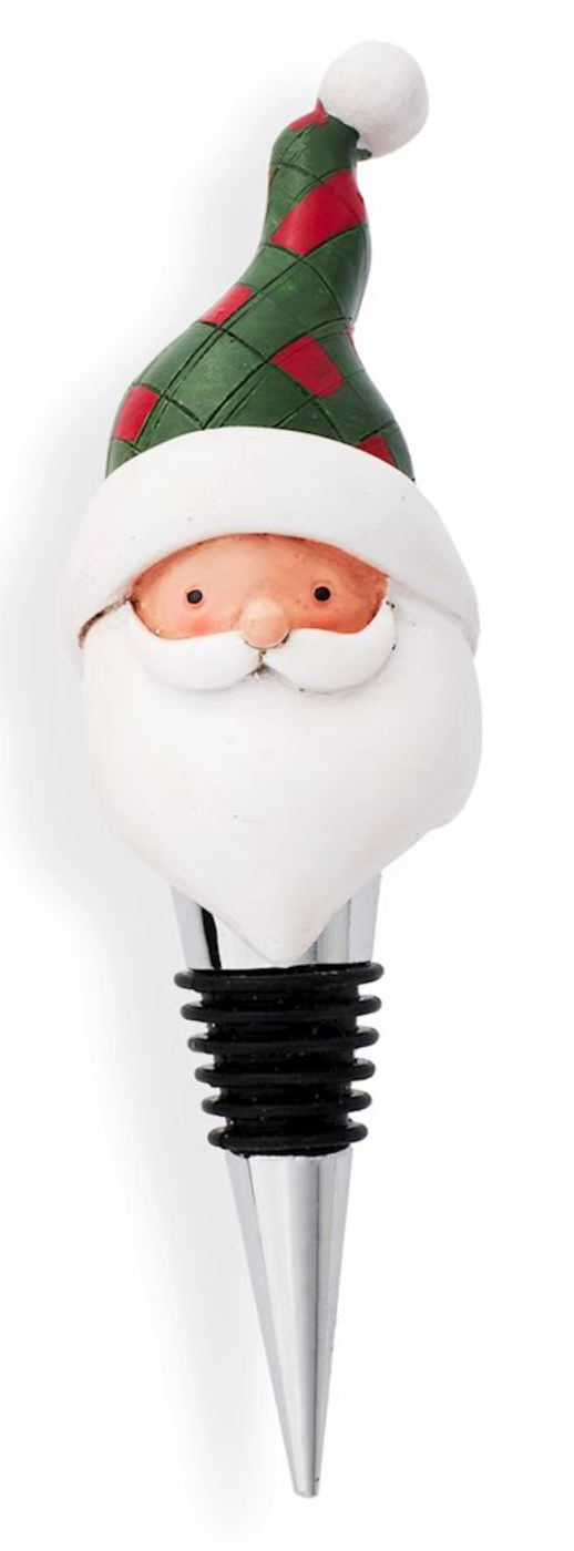 Smiling Santa Bottle Stopper