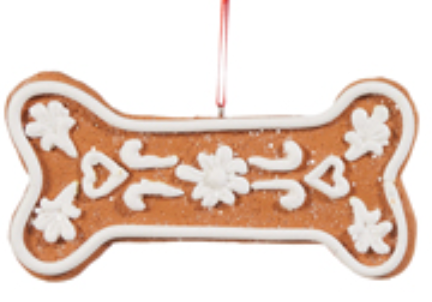 Gingerbread Dog Bone Ornament