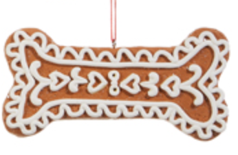 Gingerbread Dog Bone Ornament