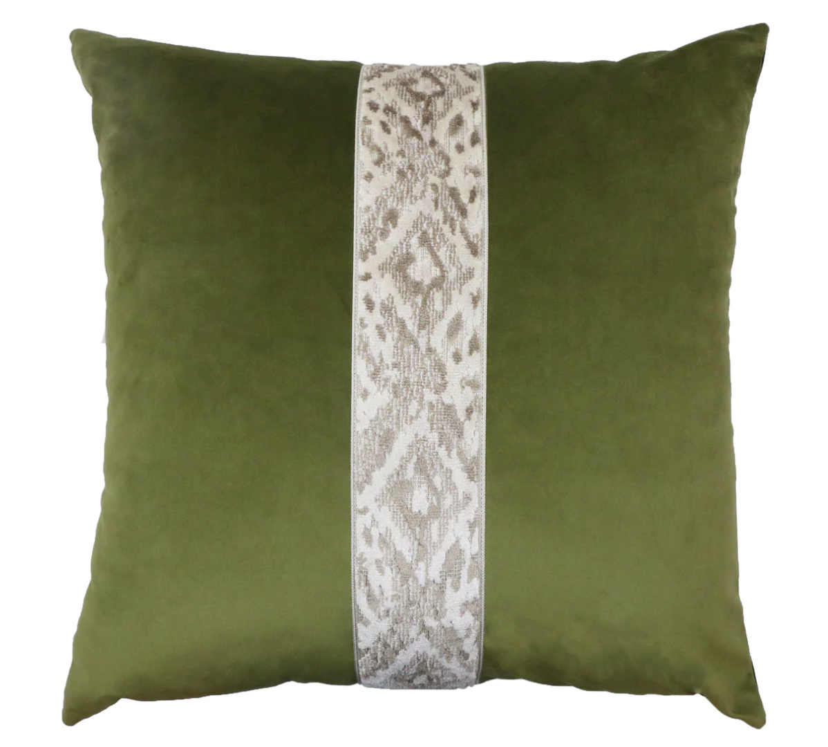 ADDISON PILLOW - AVOCADO/CHOCOLATE