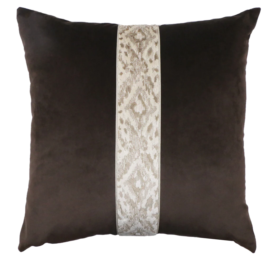 ADDISON PILLOW - AVOCADO/CHOCOLATE