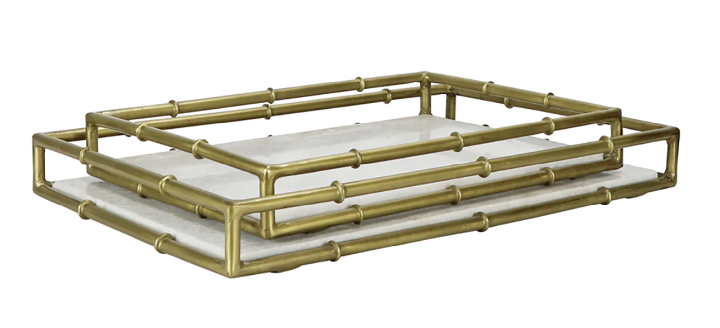 Faux Bamboo Tray
