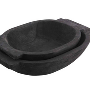 Black Oval Dough Bowls