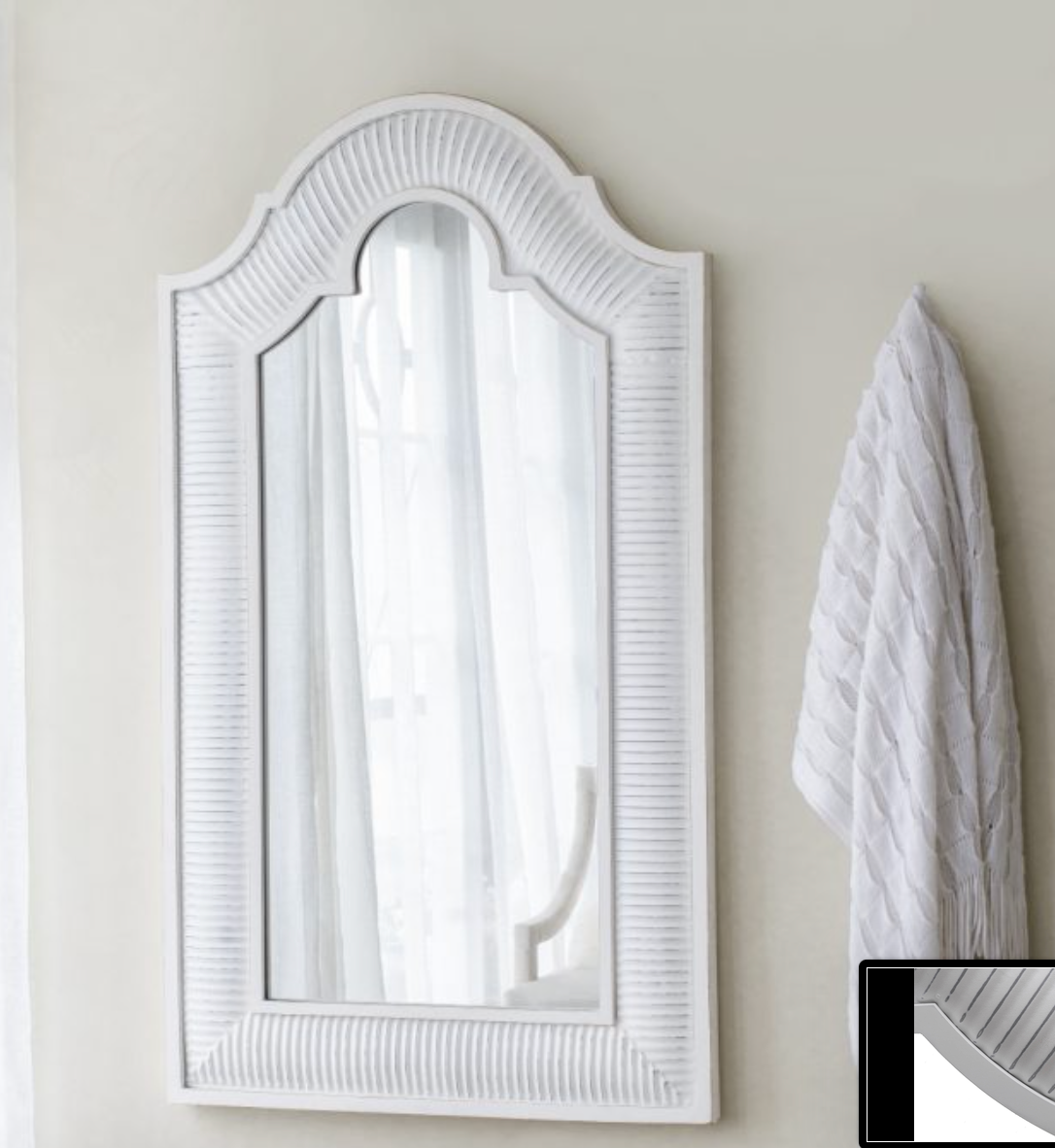 Mirror Transitional Gray White Floor