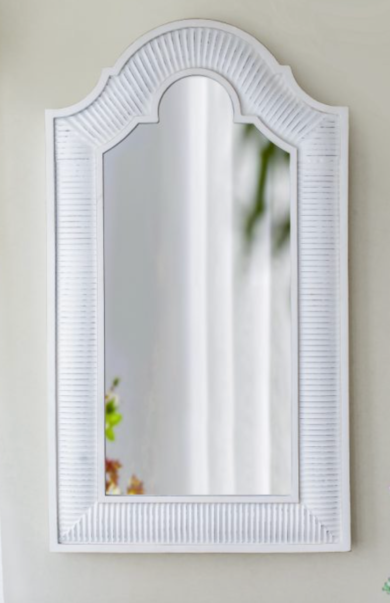 Mirror Transitional Gray White Floor