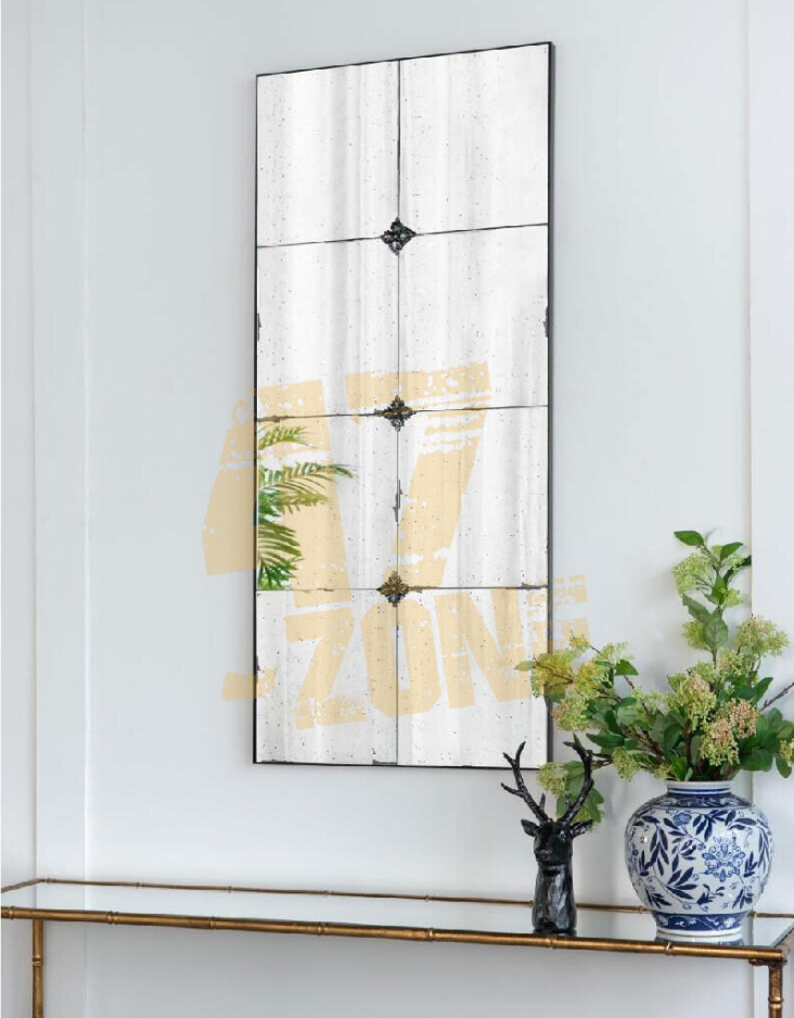 Mirror Rectangle Antique Glass Wall