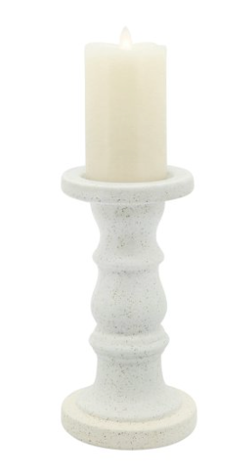 Candle Holder Ceramic Beige Fade Matt 10"
