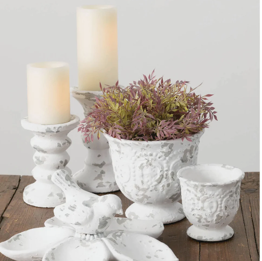 Candle Holder Pillar Cement Small