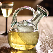 Wine Decanter Tilted Clear w/ Ice Pocket