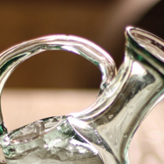 Wine Decanter Tilted Clear w/ Ice Pocket