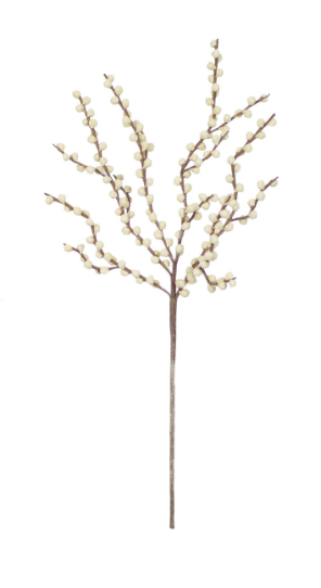 Stem 39" Mini White Pom Branch