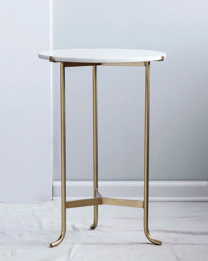 Occasional Cable Table with Gold Top