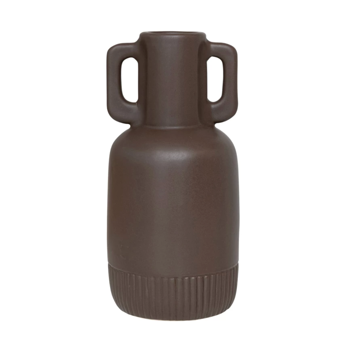 Ceramic Brown Vase w/ Handles