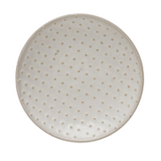 Dinnerware Embossed Stoneware Hobnail Plate, Reactive Glaze