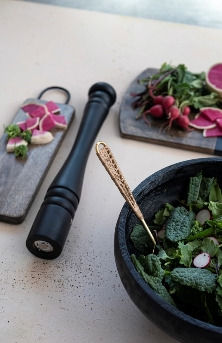 Dinnerware Rubberwood Salt/Pepper Mill, Black