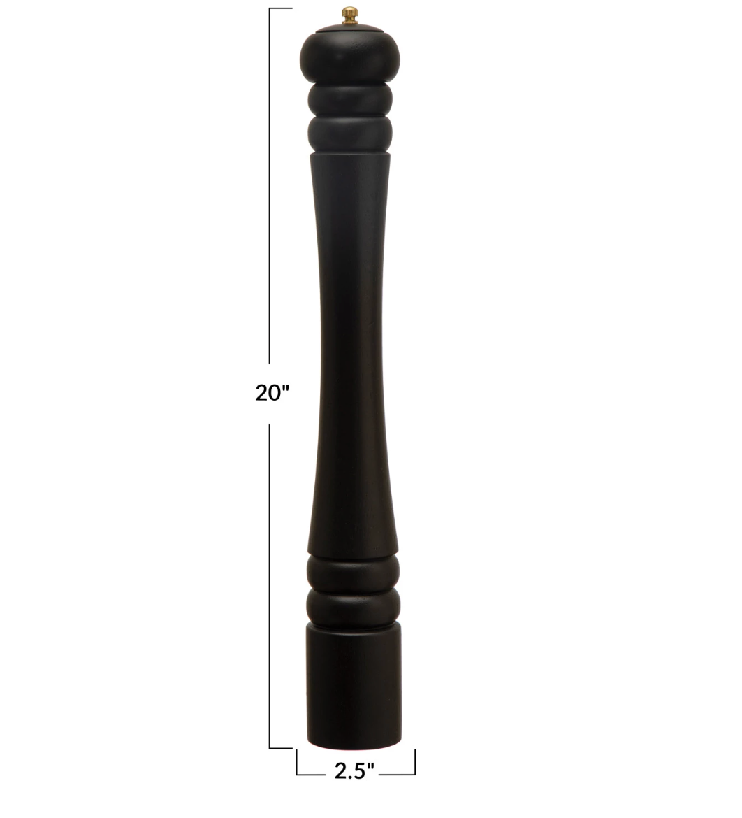 Dinnerware Rubberwood Salt/Pepper Mill, Black