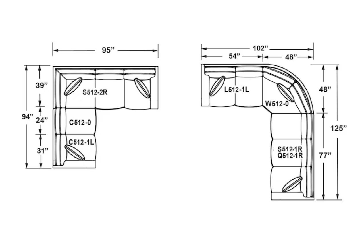 Roll Arm Sectional