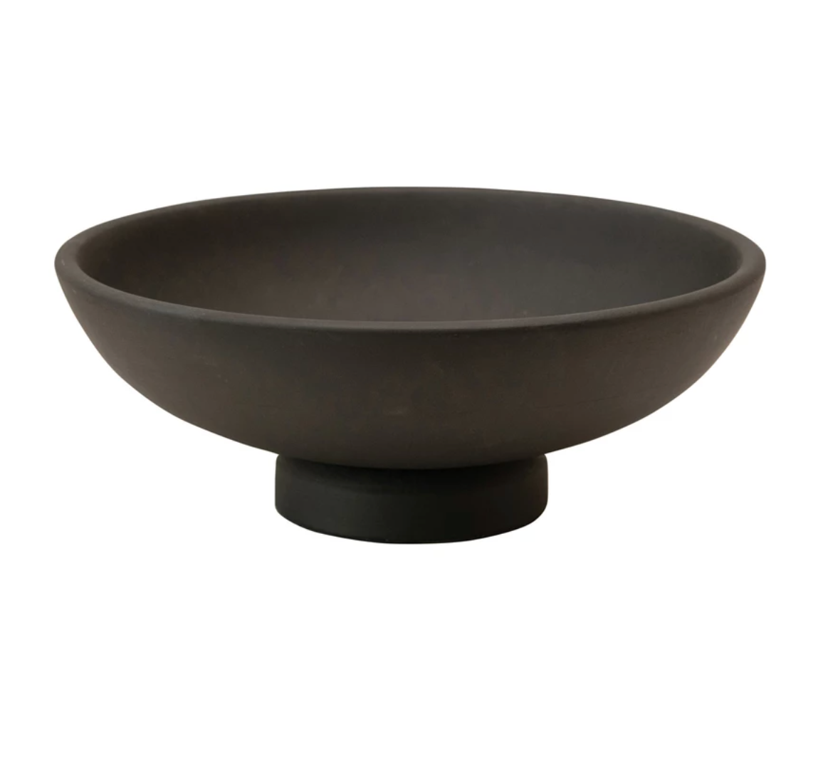 Mango Wood Footed Bowl