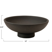 Mango Wood Footed Bowl