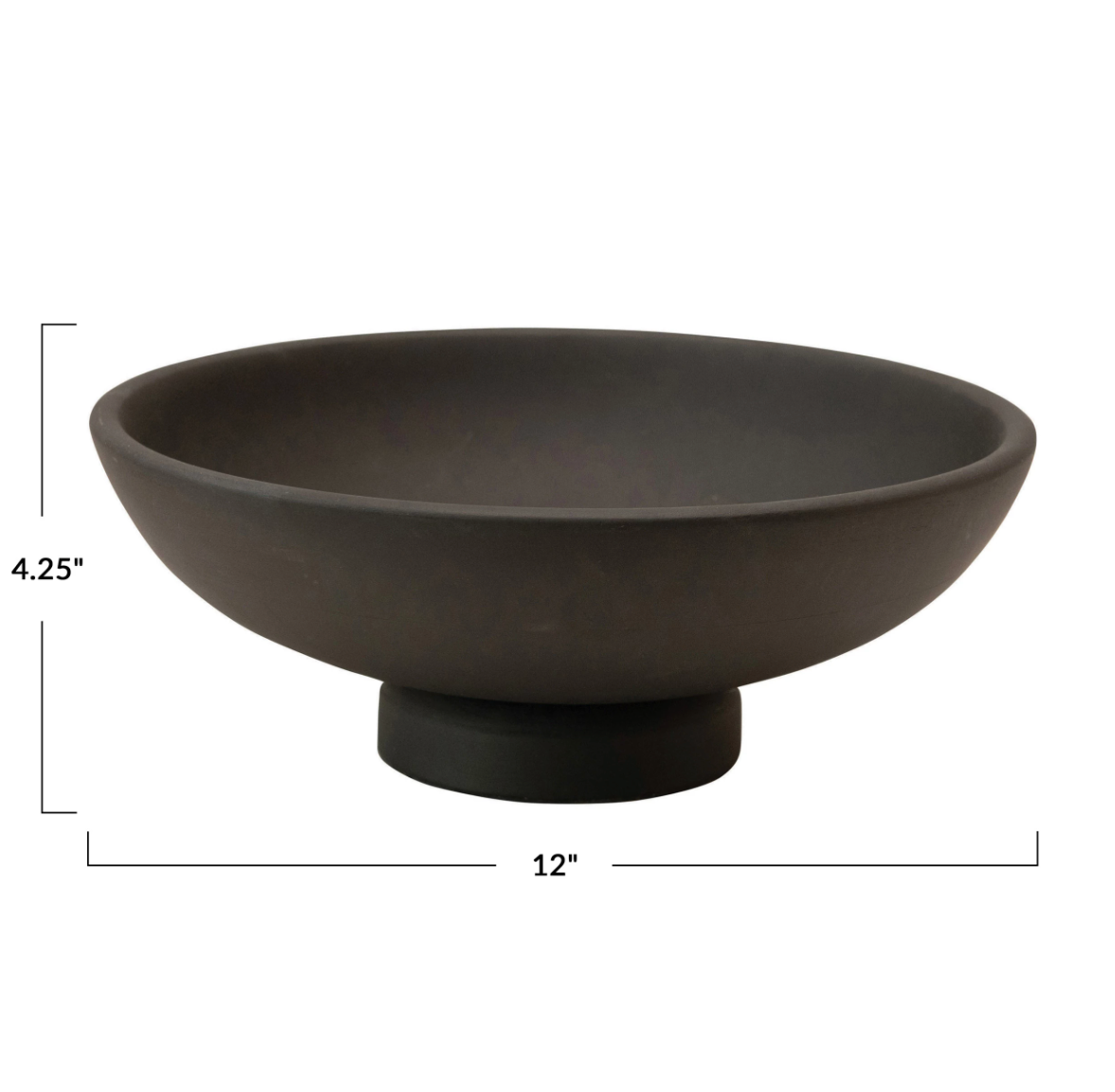 Mango Wood Footed Bowl