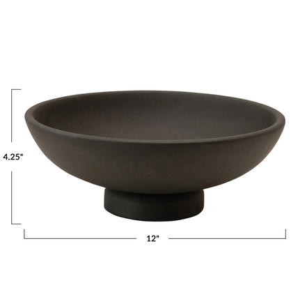 Mango Wood Footed Bowl