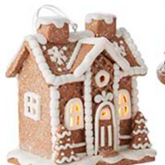 Lighted Gingerbread House Ornament