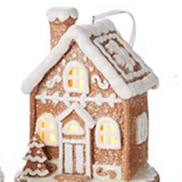 Lighted Gingerbread House Ornament